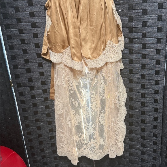 Zimmermann Asymmetrical Skirt in Brown and Cream - Picture 7 of 9